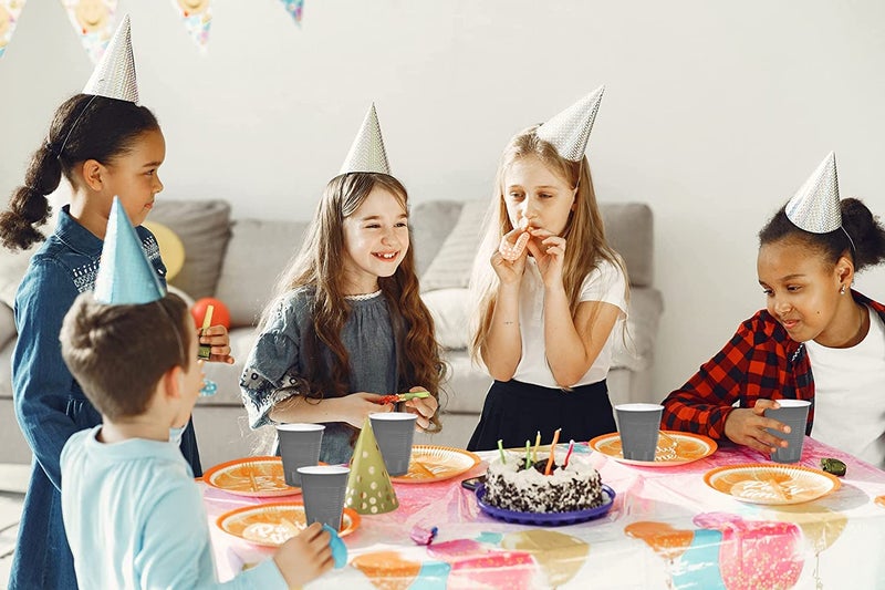 DecorRack Gray Plastic Cups, 12 oz Disposable Cups, Reusable Party Supplies (120 Count) - Image 3